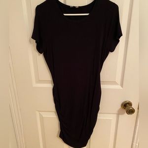 Women’s black dress with rouching